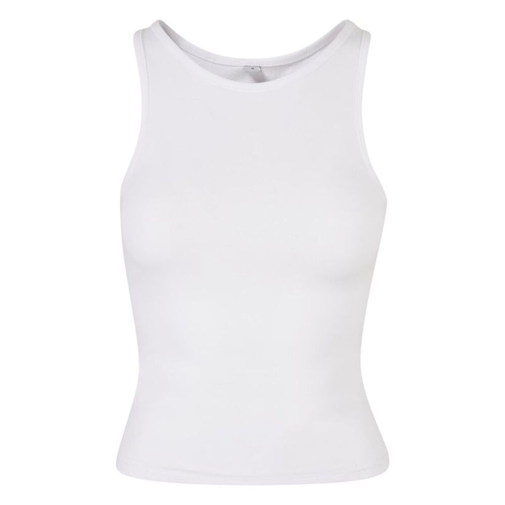 Build Your Brand Womens/Ladies Racerback Tank Top / White